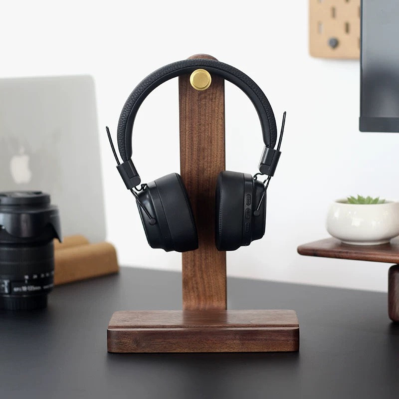 Miura Premium Solid Walnut Headphone Stand