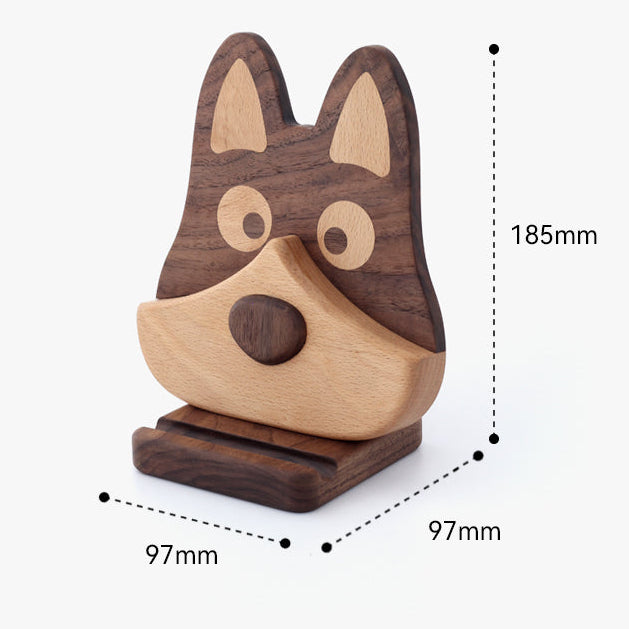 Multi-Functional Wooden Phone & Glasses Stand