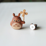 Natural Walnut Toto Car Air Freshener - Spinning Windmill