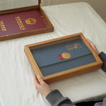 Natural walnut document organizer for office use