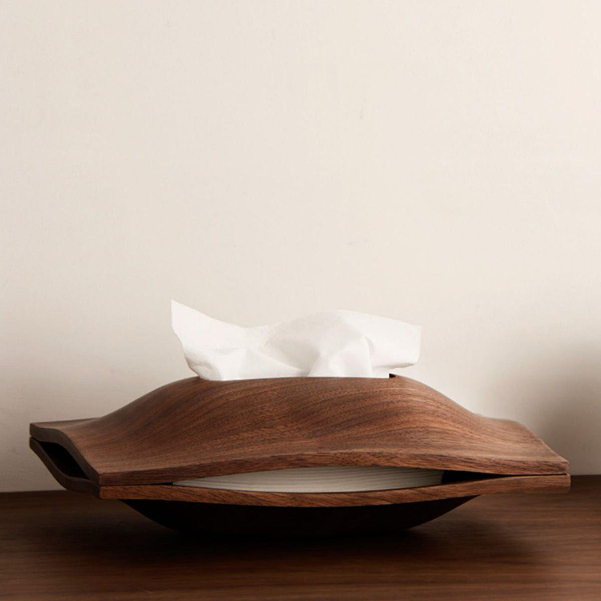 NatureLine Walnut Tissue Box Organizer