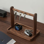 Orlan handcrafted walnut key holder stand