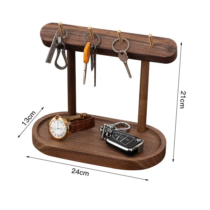 Orlan solid walnut stand for displaying and storing keys