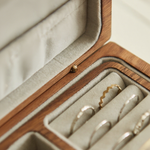Premium Black Walnut Velvet Jewelry Case