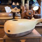 Premium Solid Wood Tissue Box with Cute Whale Design