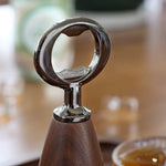 Premium solid walnut bottle opener