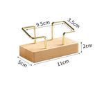 Premium solid wood business card display stand
