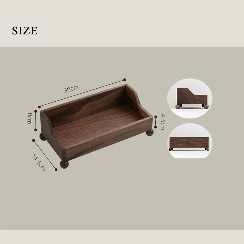 Premium walnut CD storage stand with clean lines