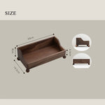 Premium walnut CD storage stand with clean lines