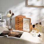 Prestige cherry jewelry chest with multiple compartments