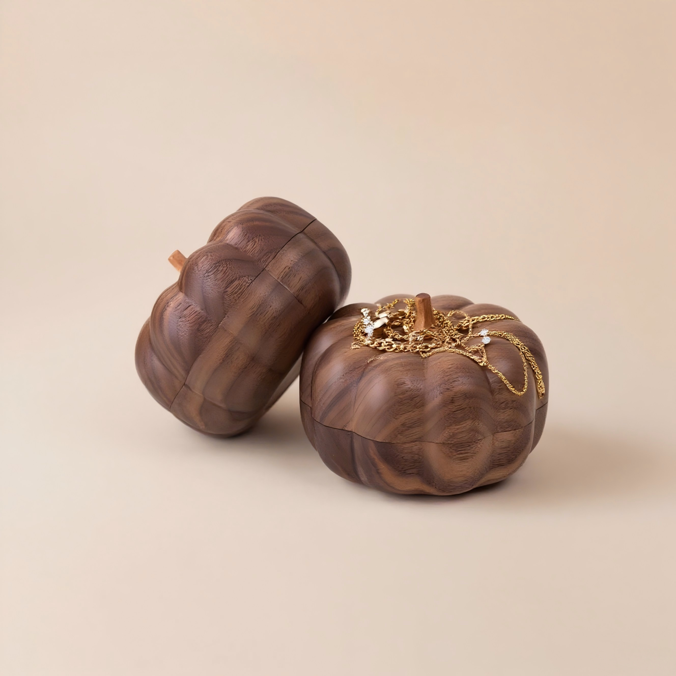 Pumpkin Walnut Jewelry Box