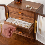 Solaris natural walnut jewelry organizer box