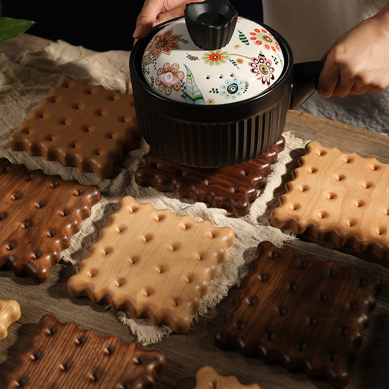 Solid Wood Cookie Trivet (Square)