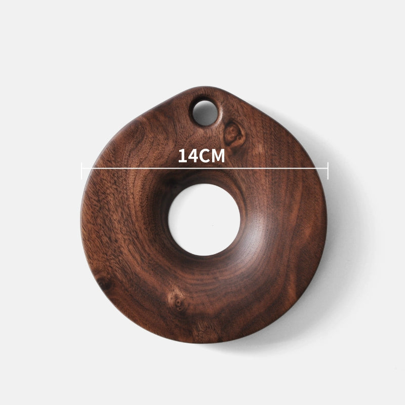 Solid Walnut Round Heat-Resistant Mat for Kitchen