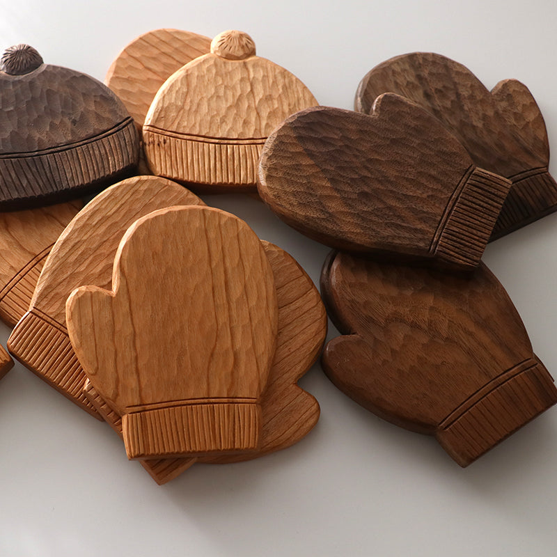 Solid Wood Tea Tray and Cup Coaster – Handmade Design