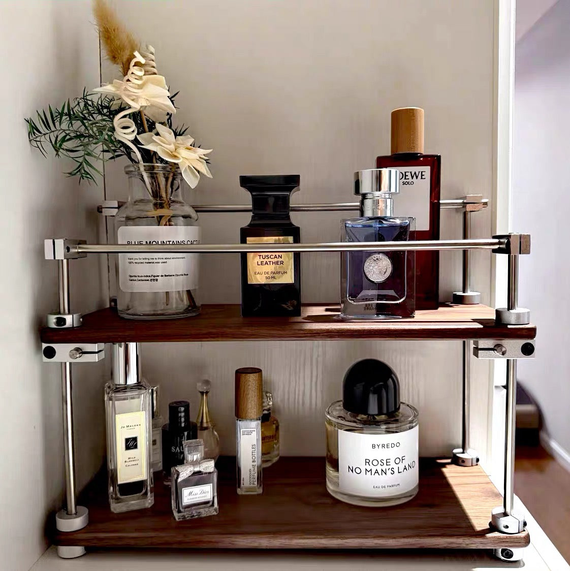Sorty Walnut Multi-Tiers Storage Rack - small - 2 tiers - cherry