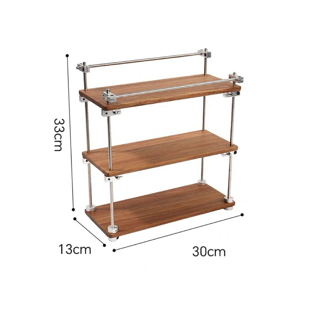 Sorty walnut wooden rack for modern interiors