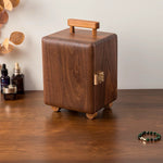 Suitcase-style Solid Wood Jewelry Box with vintage design