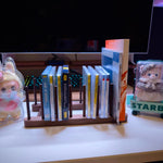 Tempora handcrafted CD display stand in solid wood