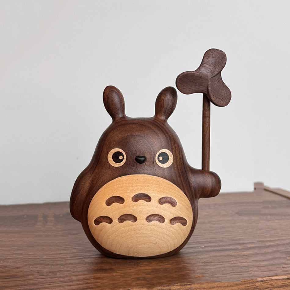 Totoro Themed Black Walnut Ornament