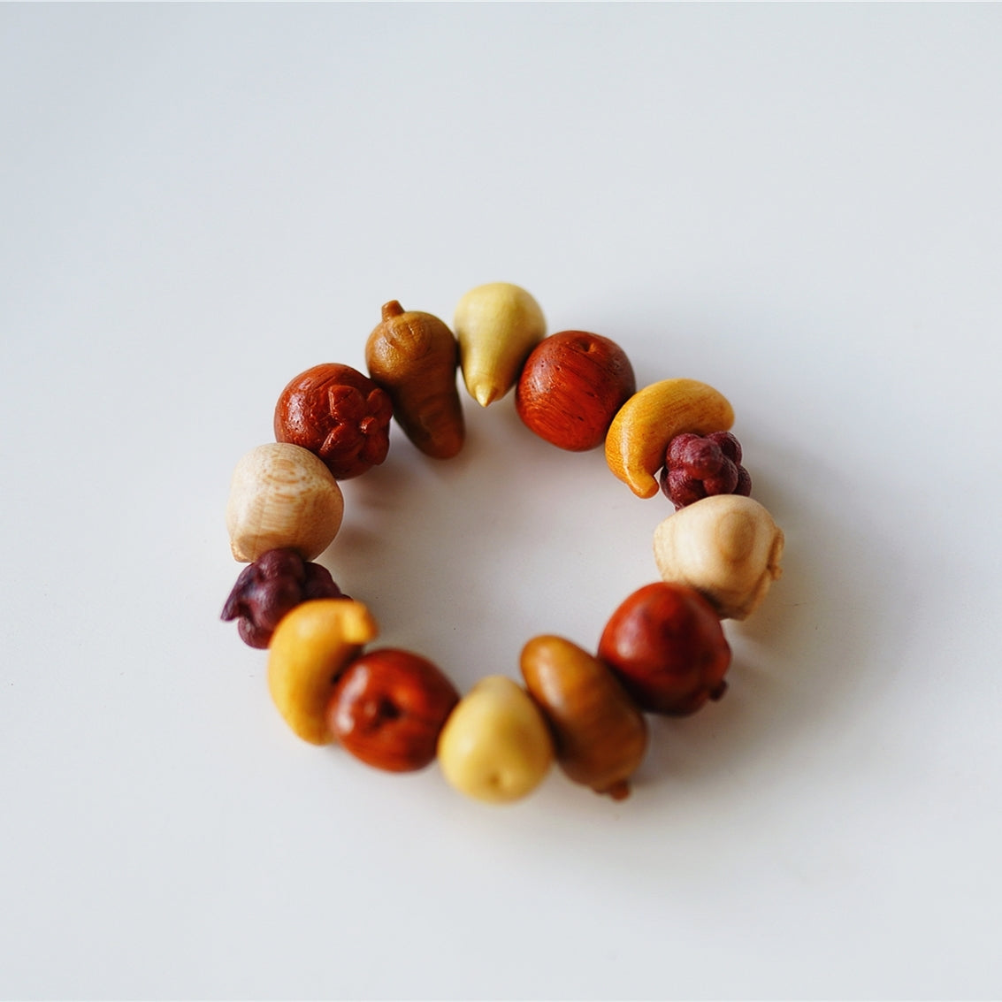 Unique natural wood fruit jewelry
