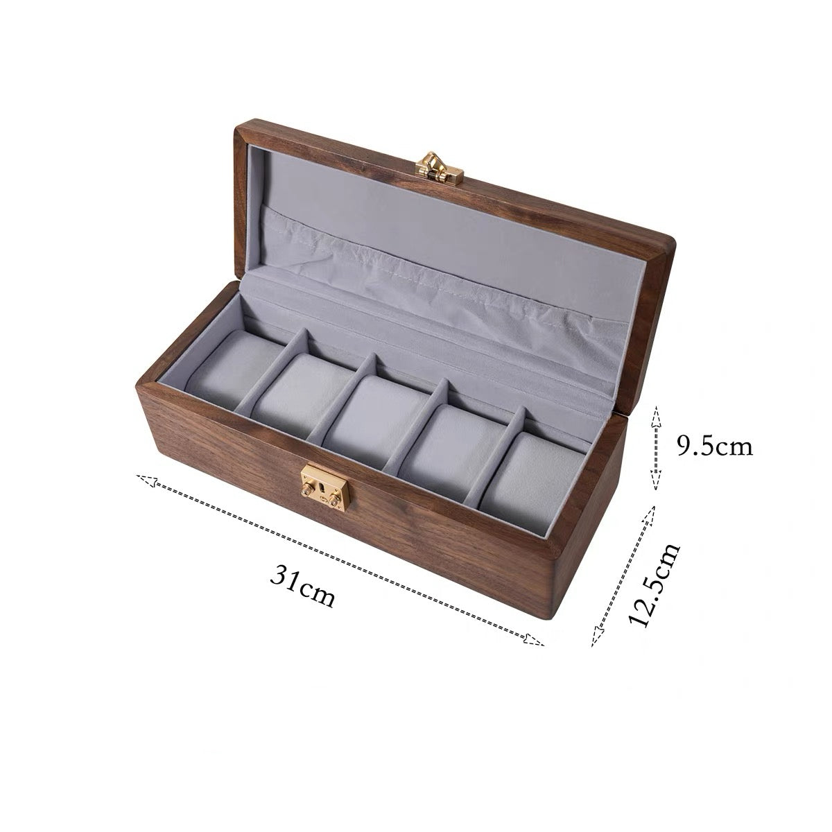 Vera handcrafted walnut watch collection box