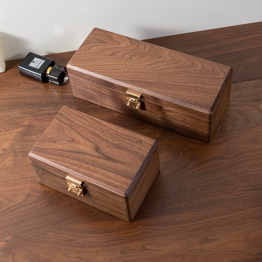 Vera minimalist solid walnut watch collection box