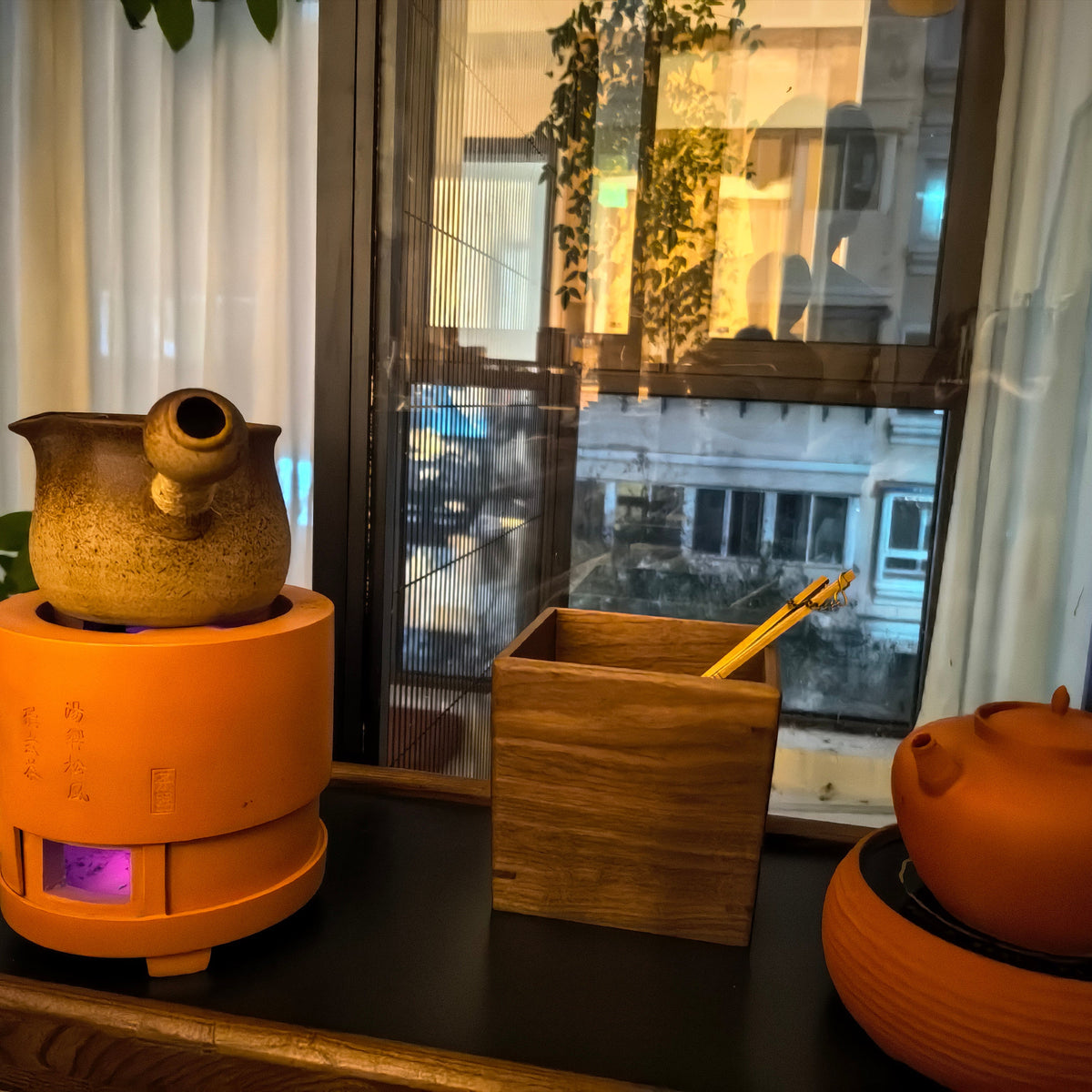 Walnut Desk Trash Bin