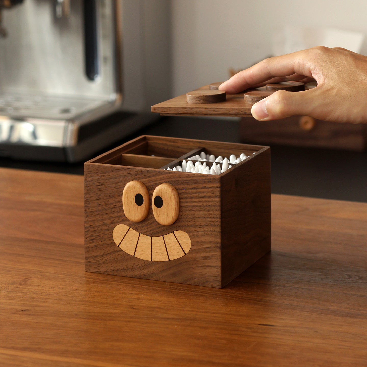 Walnut Swab Box