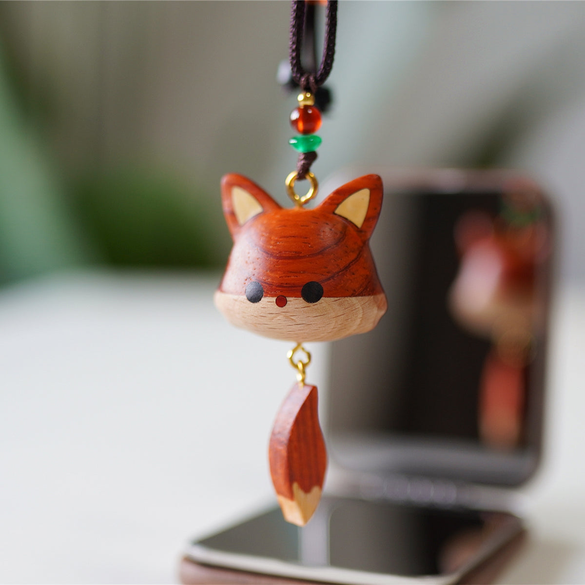 Wooden Animal Keychain