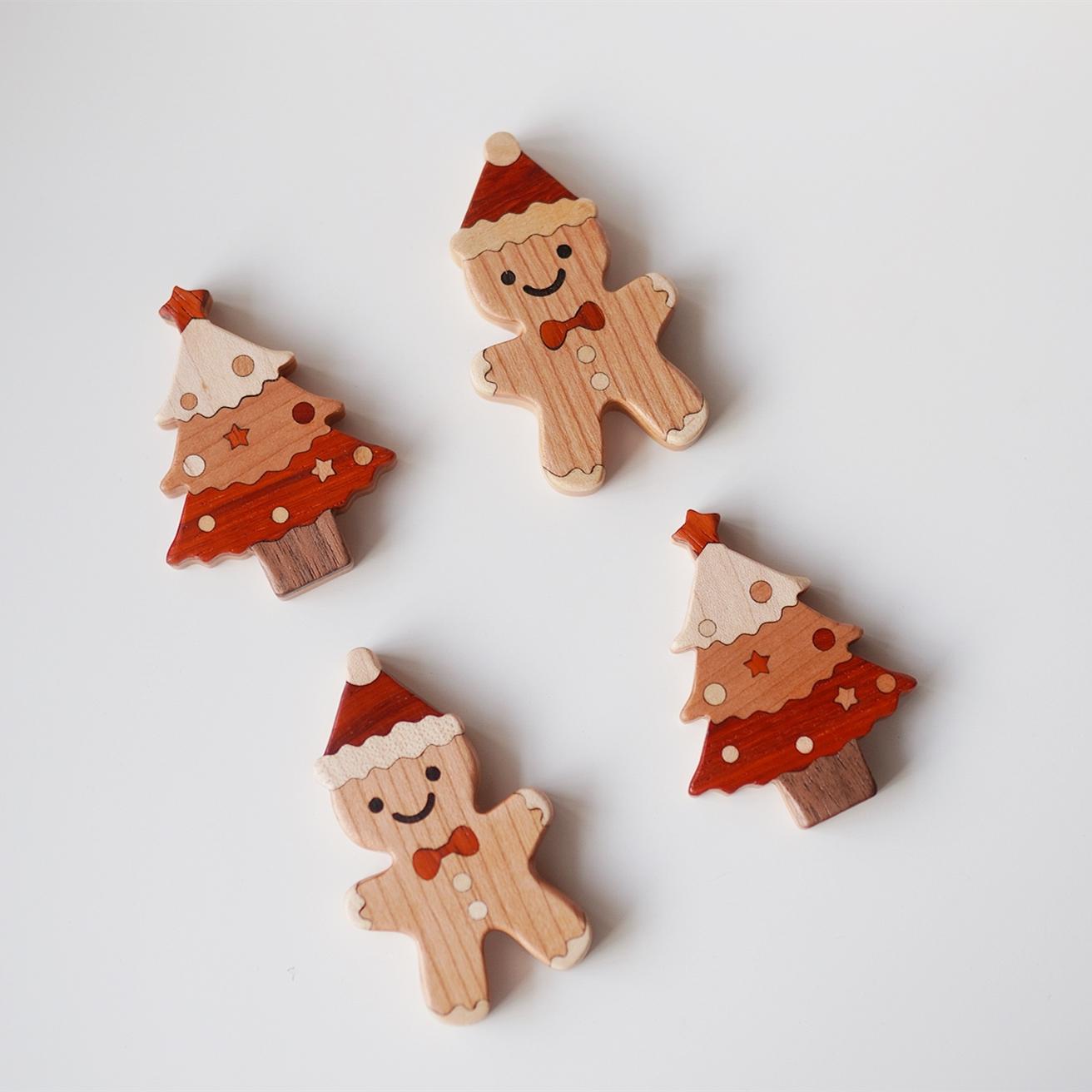 Wooden Christmas Keychains
