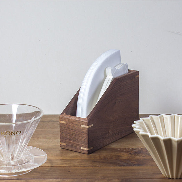Wooden Coffee Filter Paper Organizer