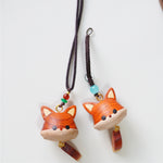 Wooden Fox Keychain
