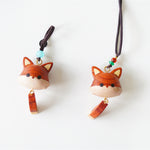 Wooden Fox Necklace