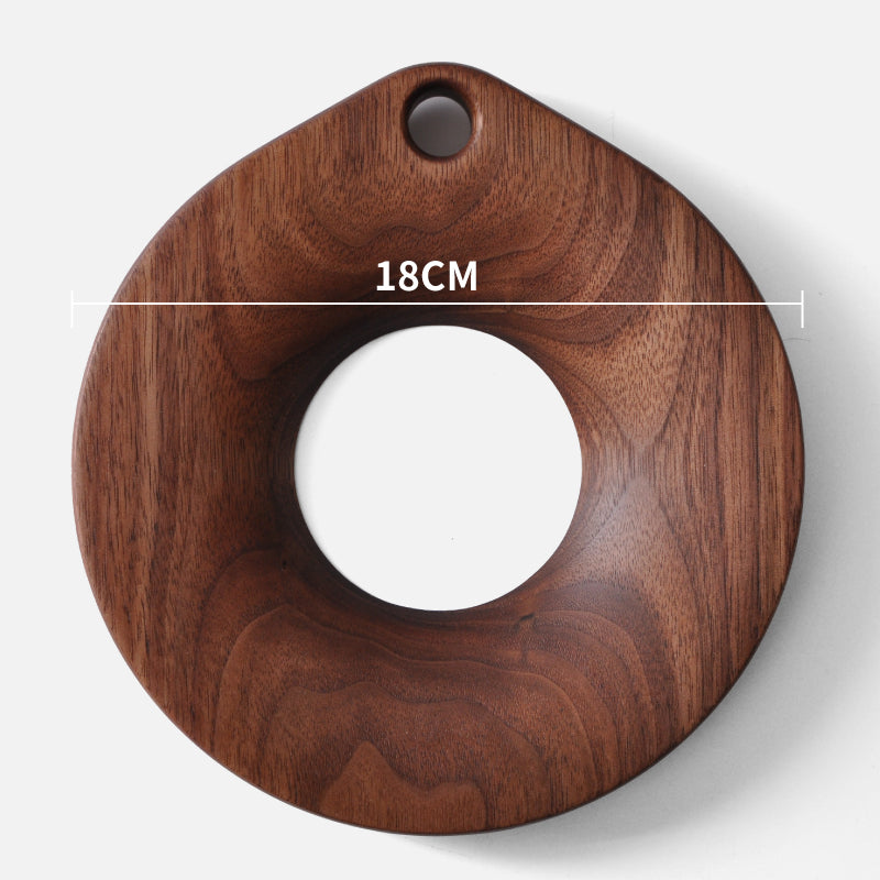 Wooden Trivet for Hot Pots and Kettles – Round Walnut Design