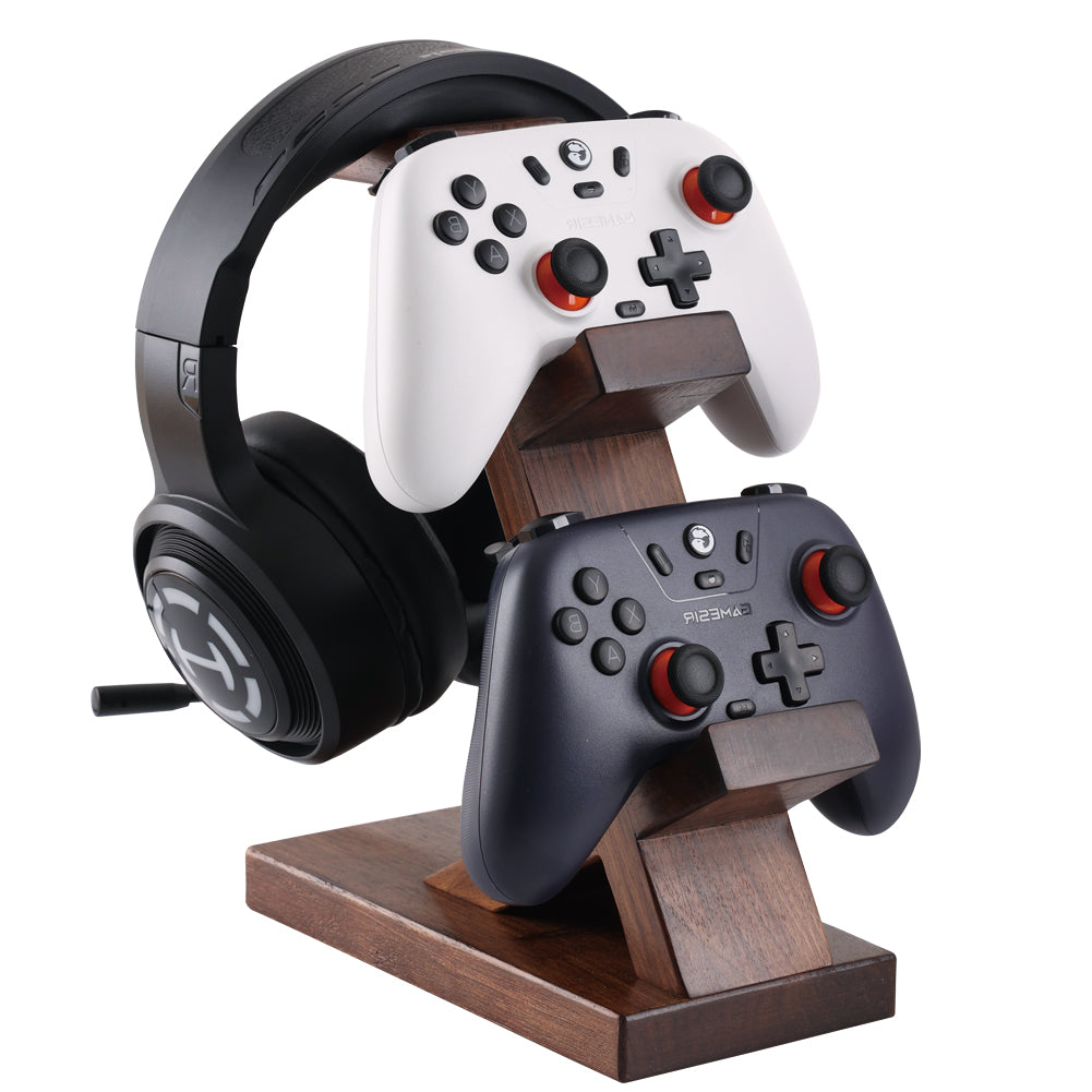 black walnut gaming headset stand