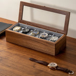 glass top watch storage box