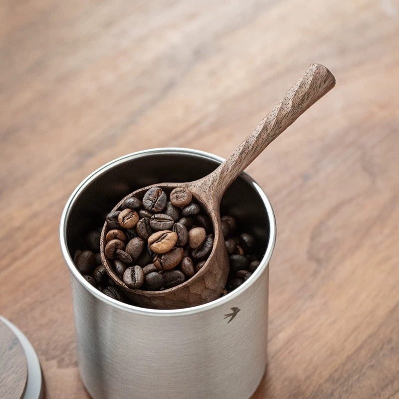 hand carved coffee scoop