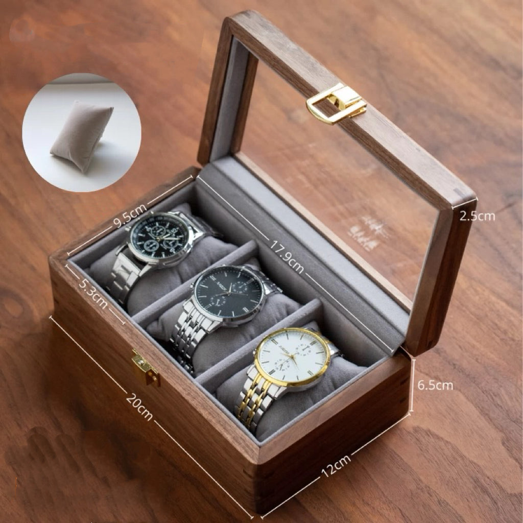 premium walnut watch storage gift box