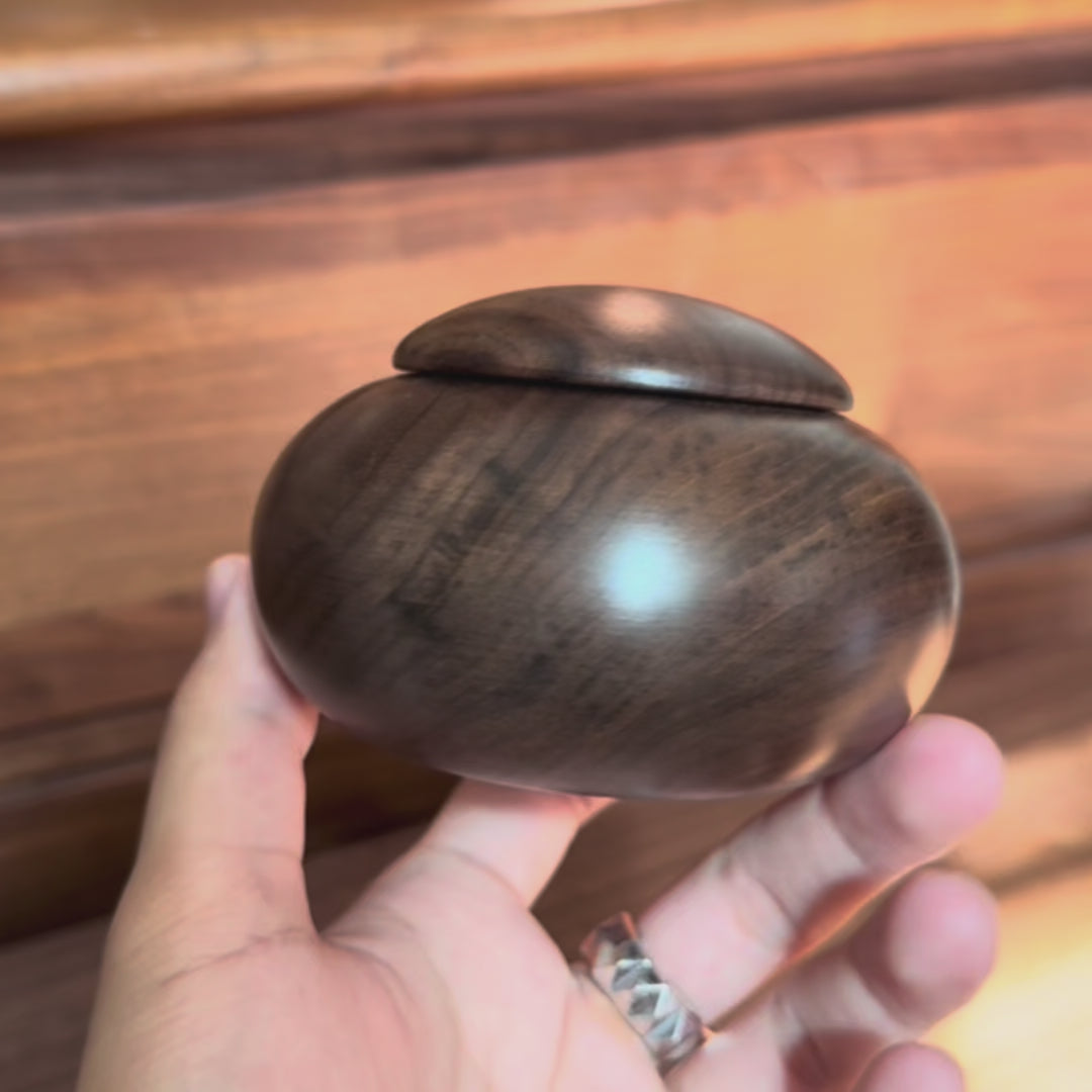 Teacan Walnut Tea Canister