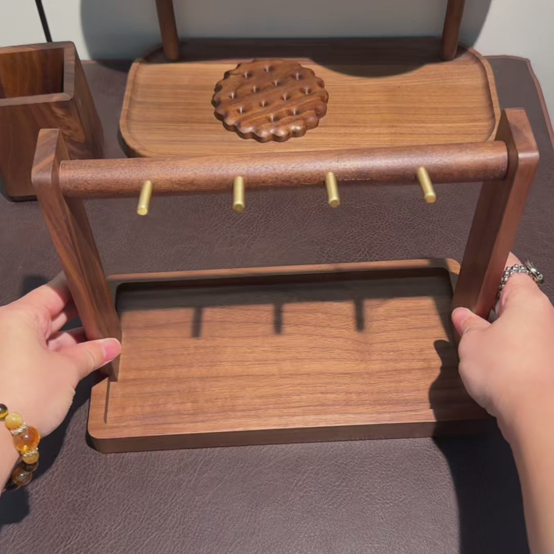 Orlan Solid Walnut Key Holder Stand