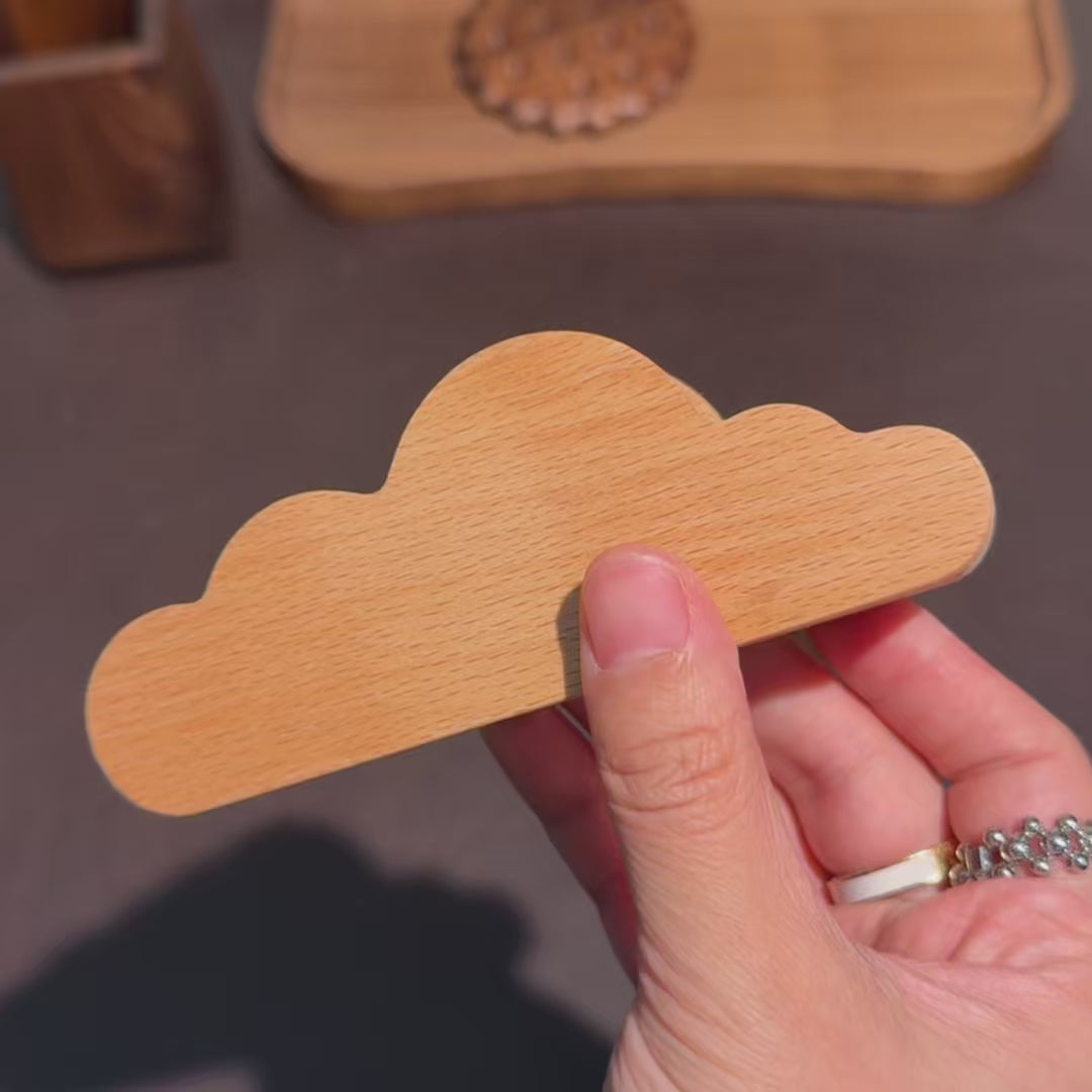 Soporte para tarjetas de visita de madera maciza Monto