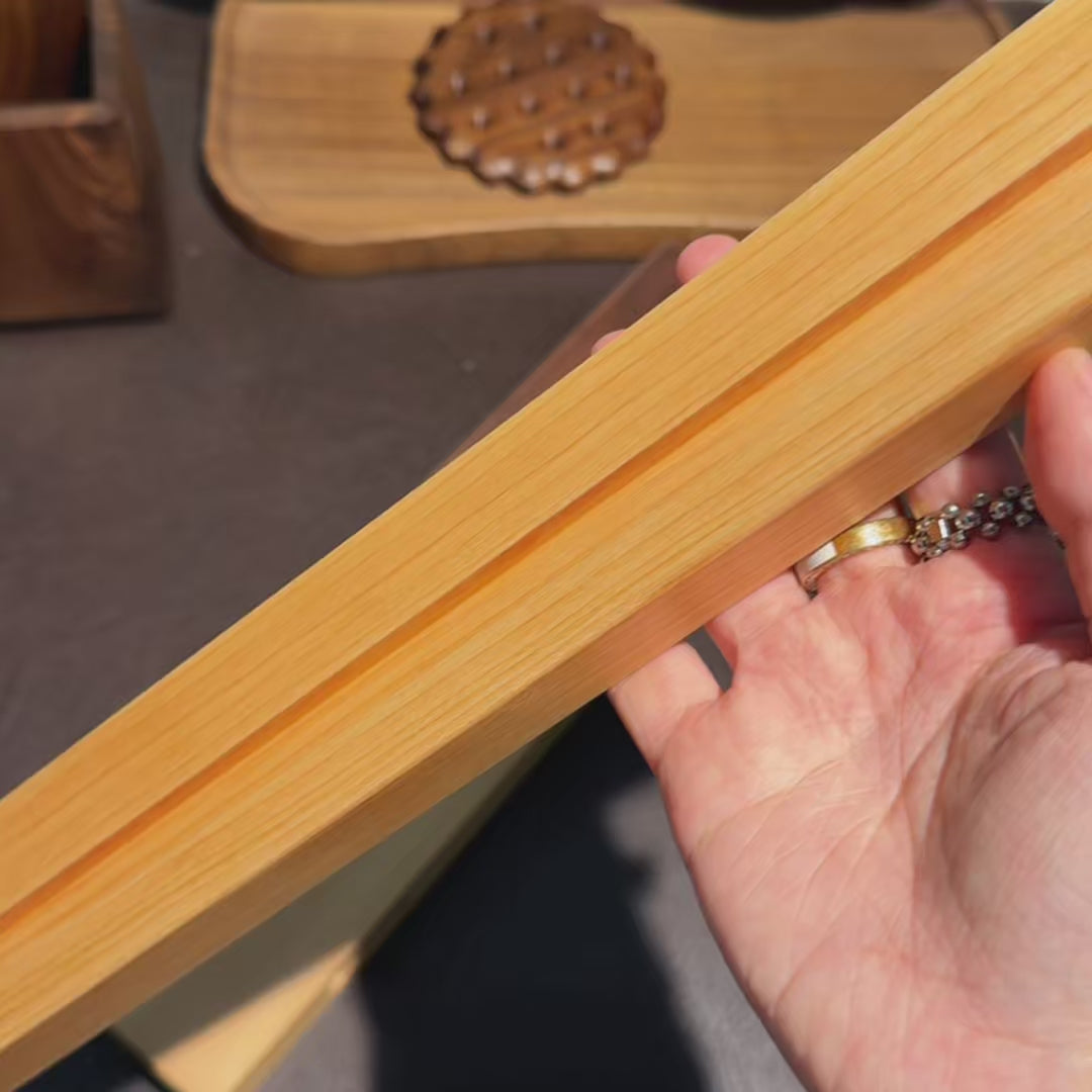 Groove Solid Walnut Wall-Mounted Vinyl Record Display Shelf