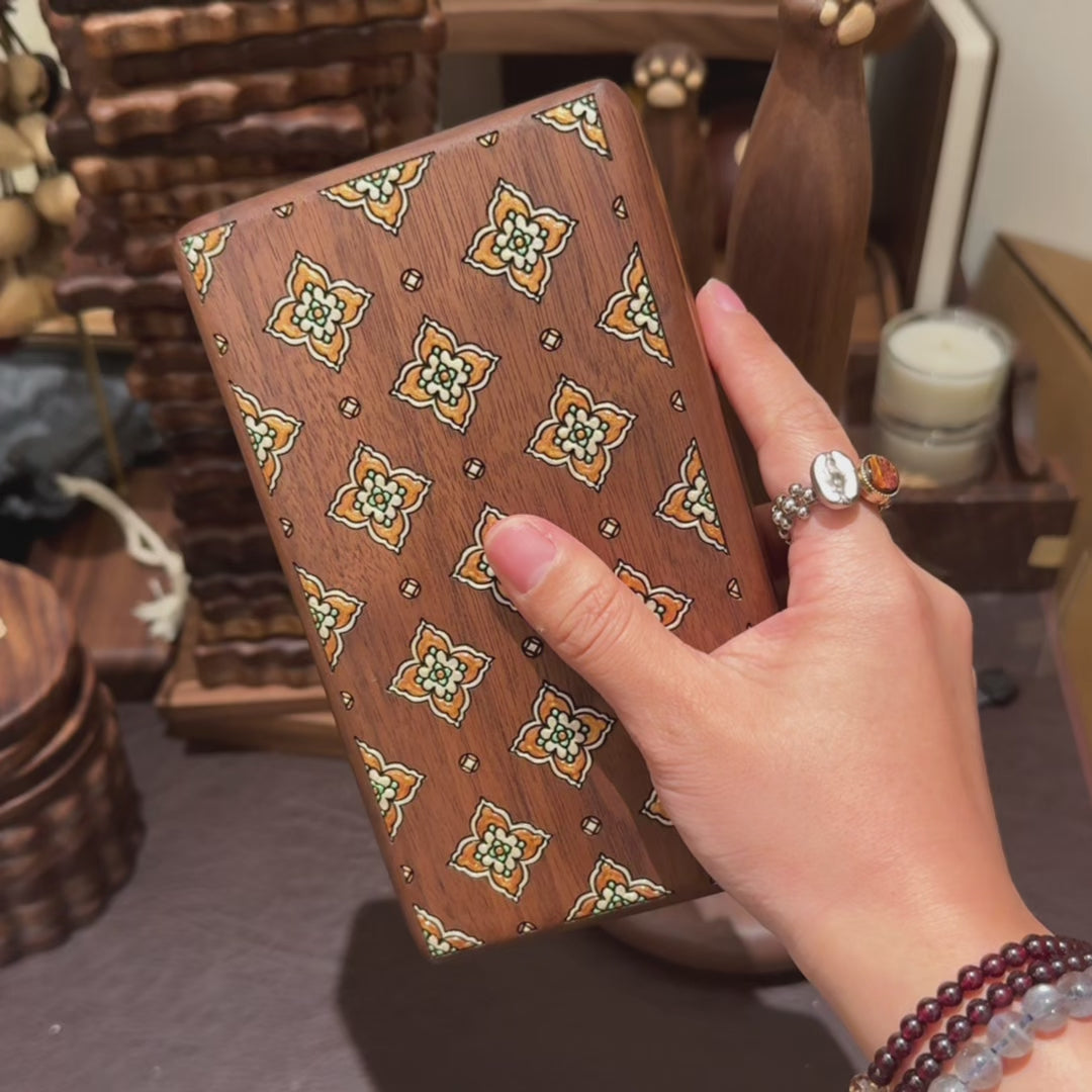 Maison Retro Style Solid Wood Jewelry Storage Box