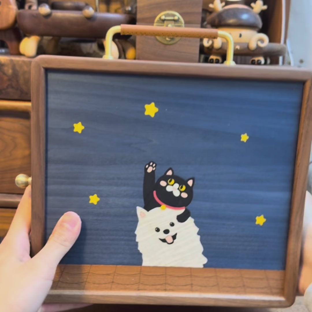 Amélie Schmuckorganizer aus Massivholz mit Griff