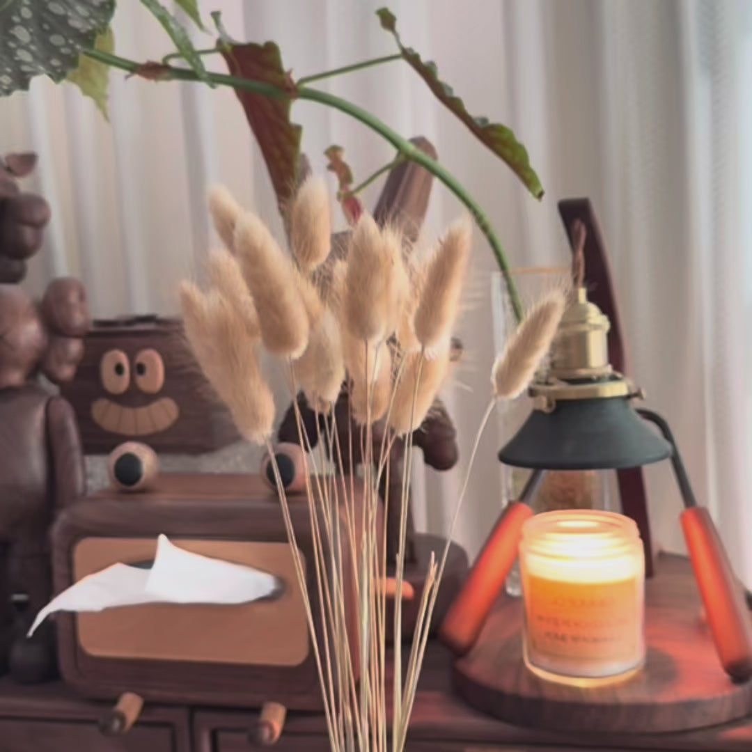 Doggie Natural Wooden Flower Vase