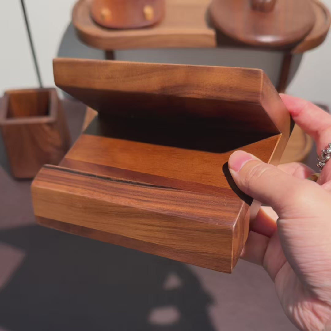 Saterin Solid Walnut CD Album Display Stand