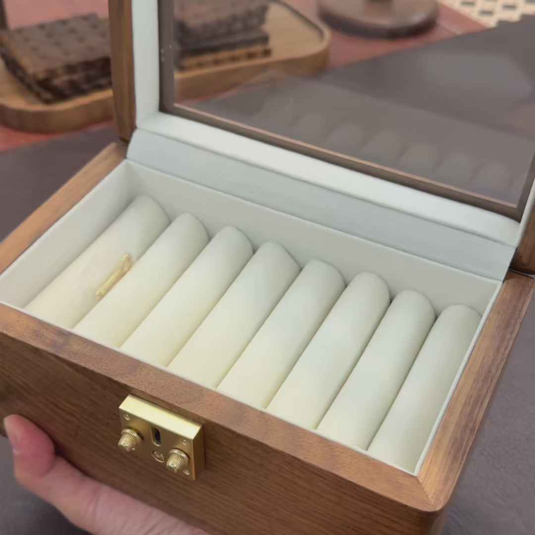 Nova Minimalist Walnut Bangles Schmuckkästchen