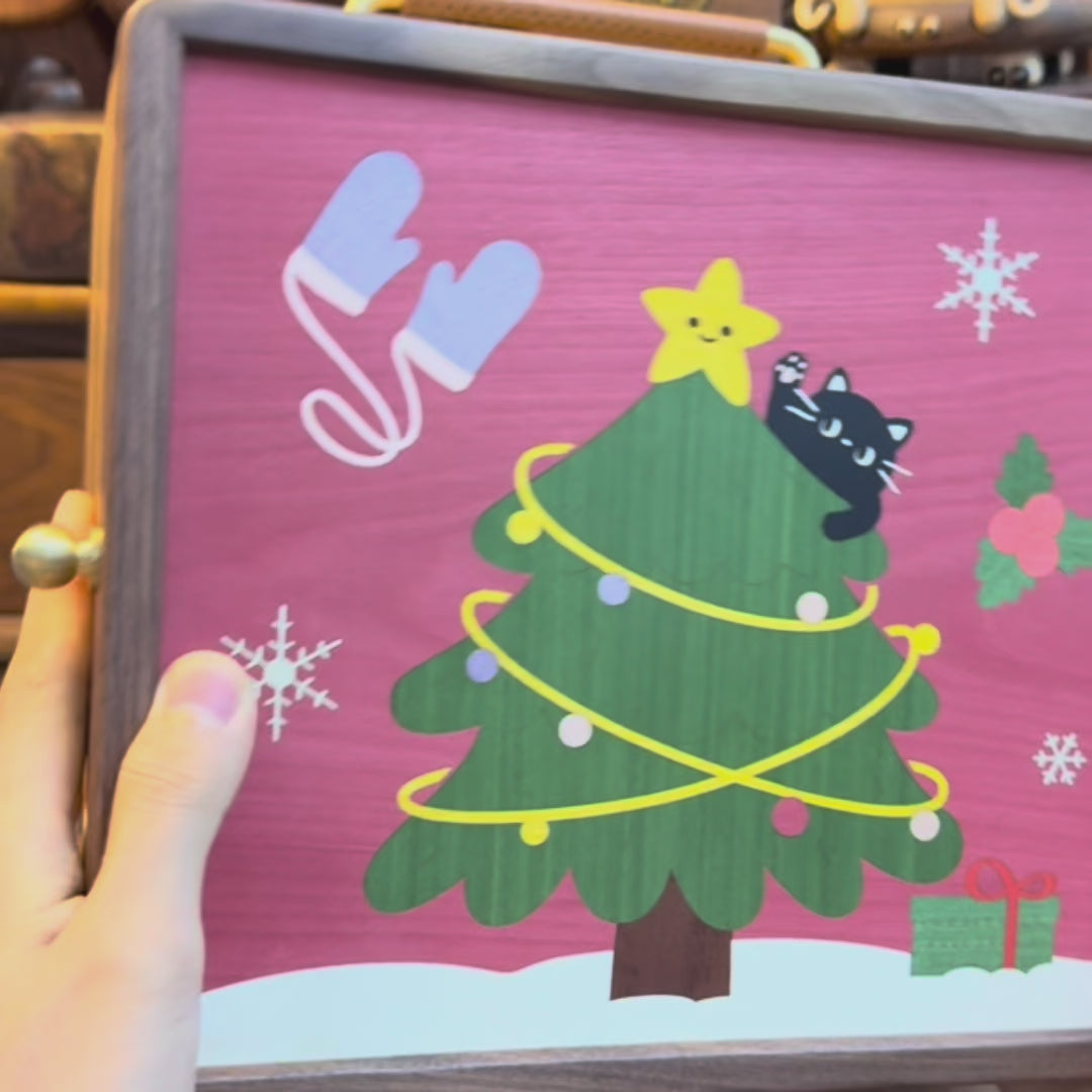 Amélie Schmuckorganizer aus Massivholz mit Griff