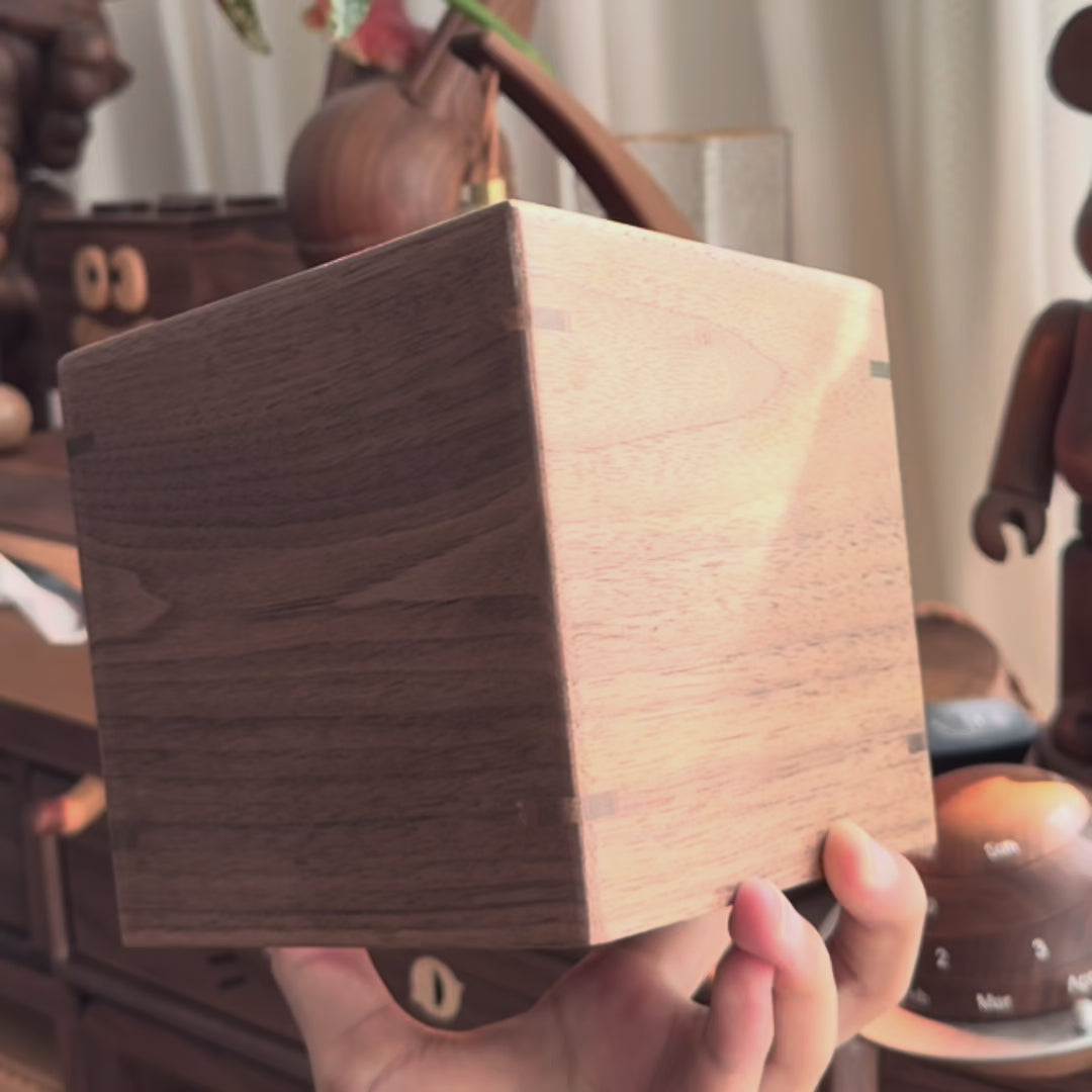 Walnut Small Desktop Bin